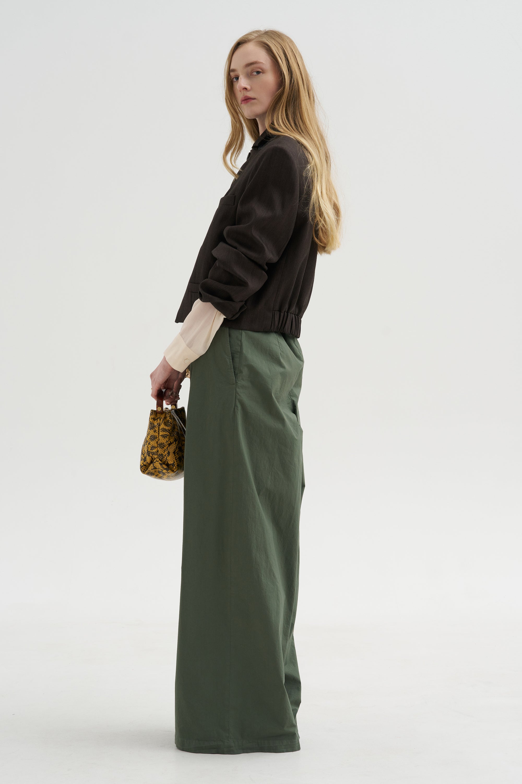 Pleated Pant, Sage