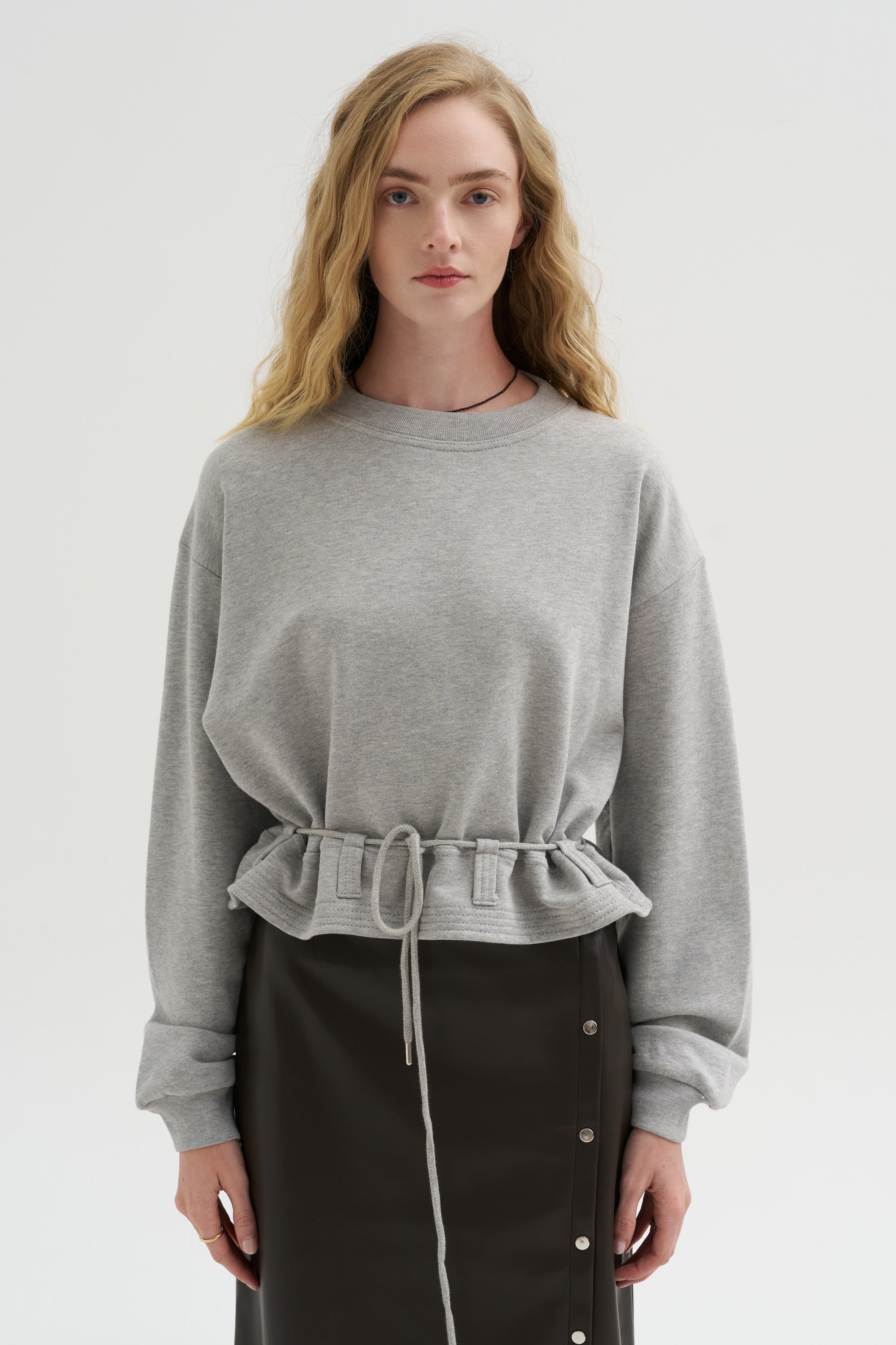 Long Sleeve Sweatshirt, Grey Melange