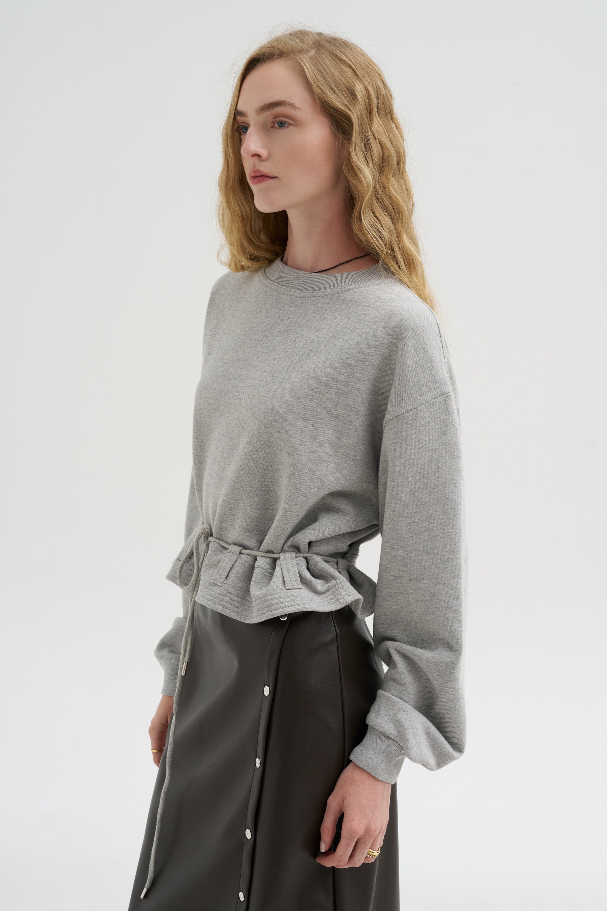 Long Sleeve Sweatshirt, Grey Melange