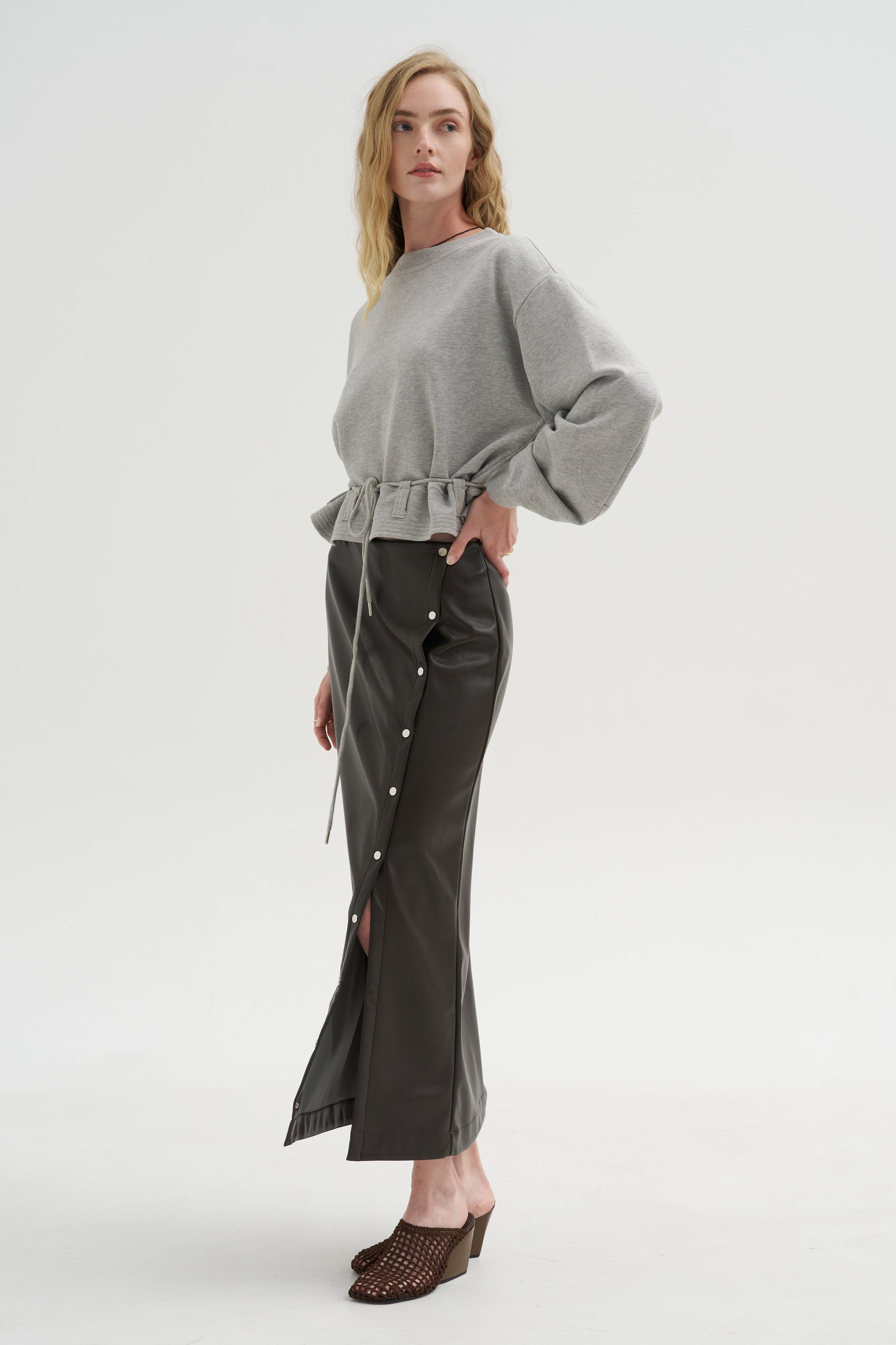 Long Sleeve Sweatshirt, Grey Melange