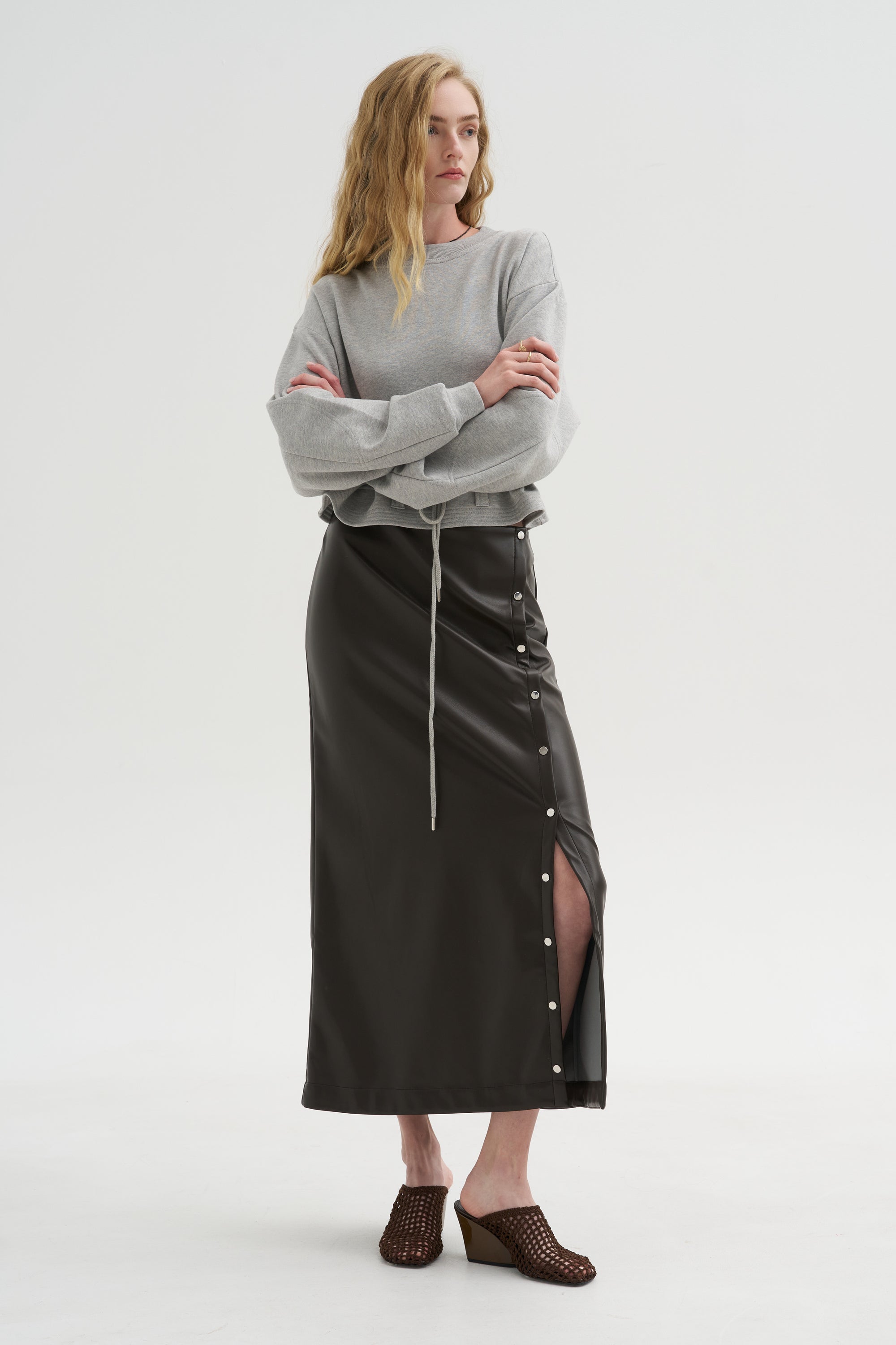 Long Sleeve Sweatshirt, Grey Melange