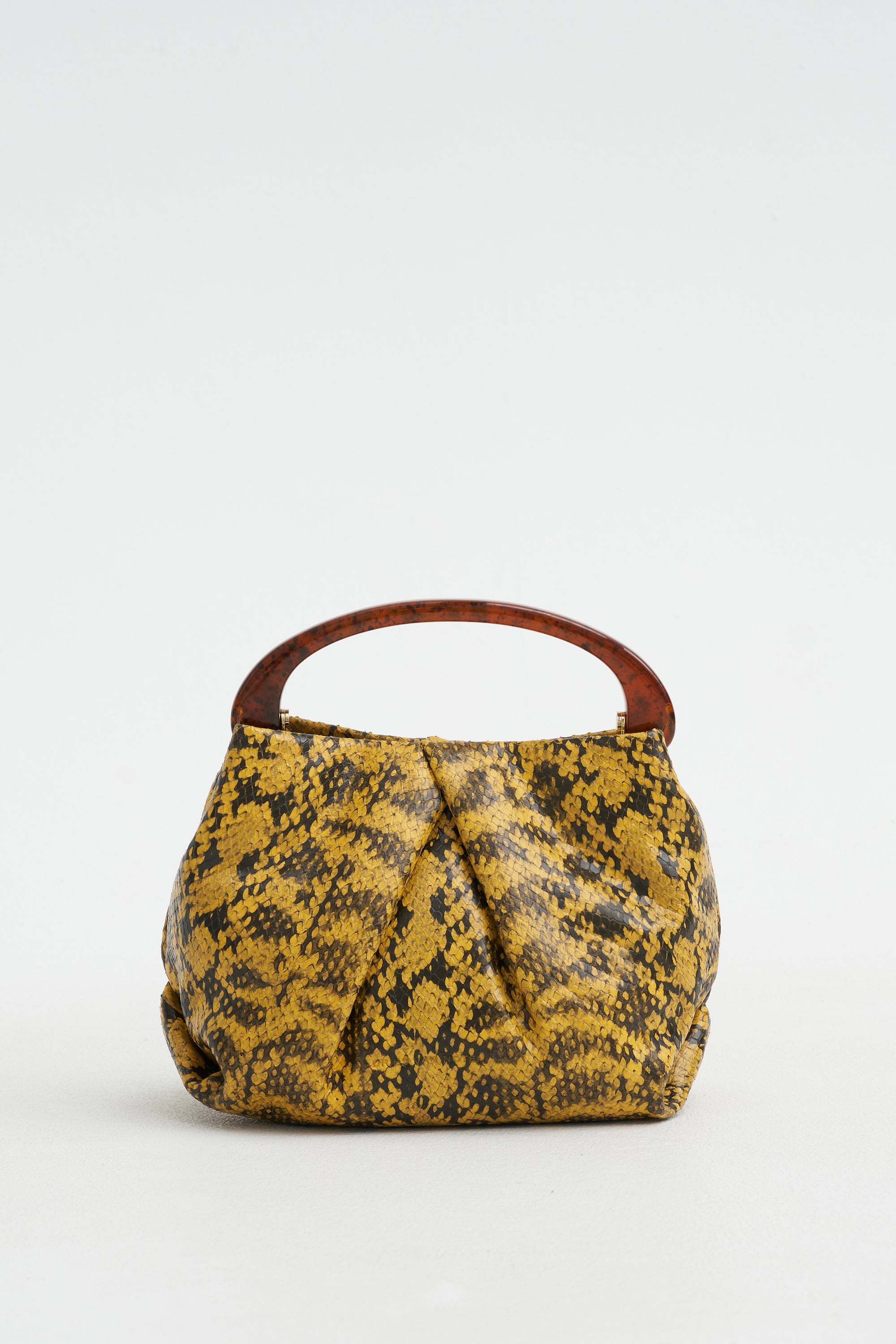 Snake Print Bag, Yellow