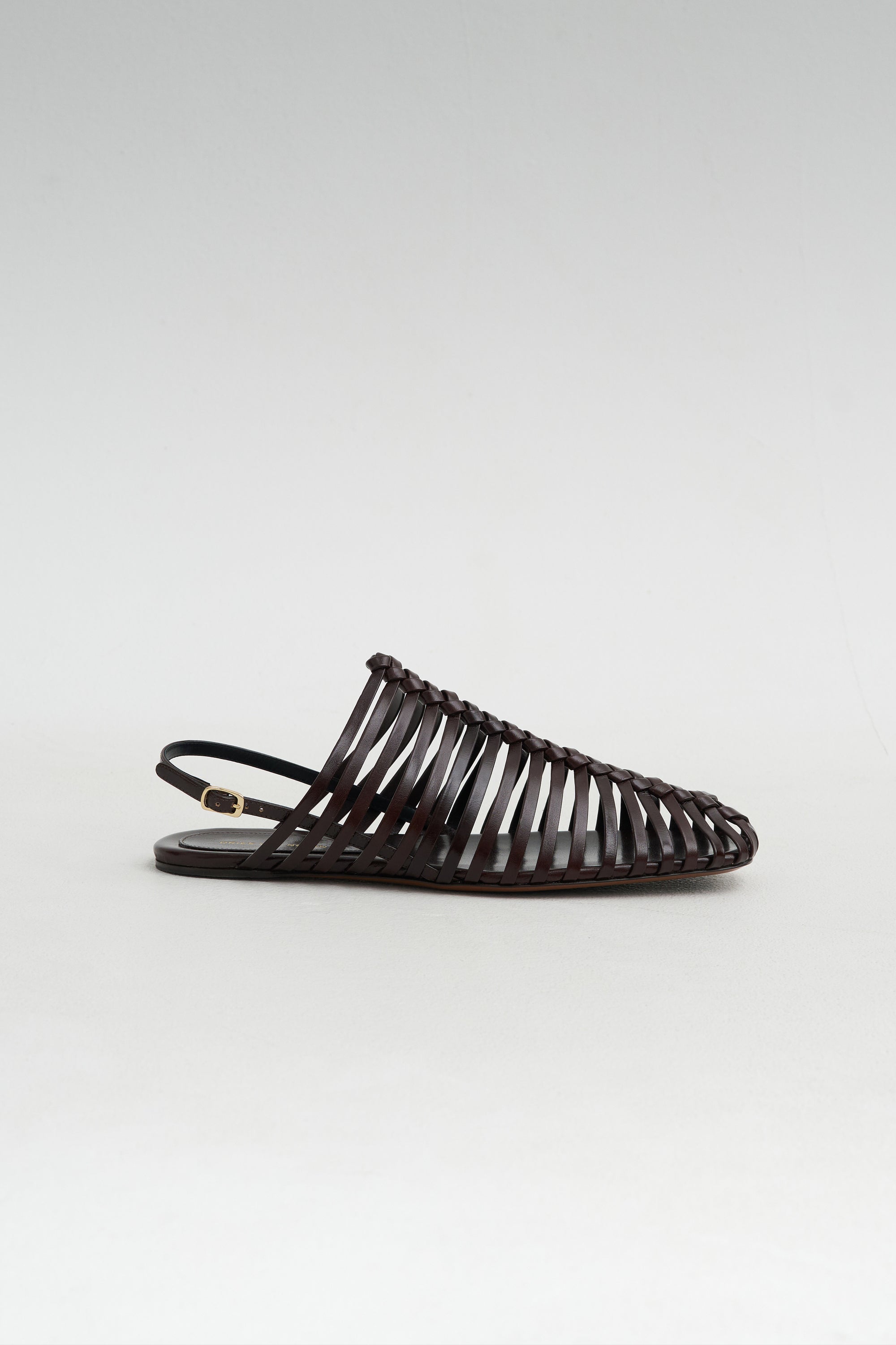 Braided Sandal, Dark Brown