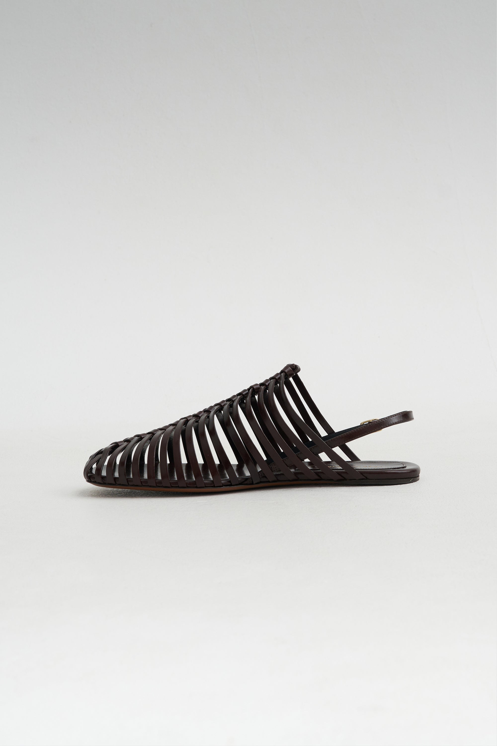 Braided Sandal, Dark Brown