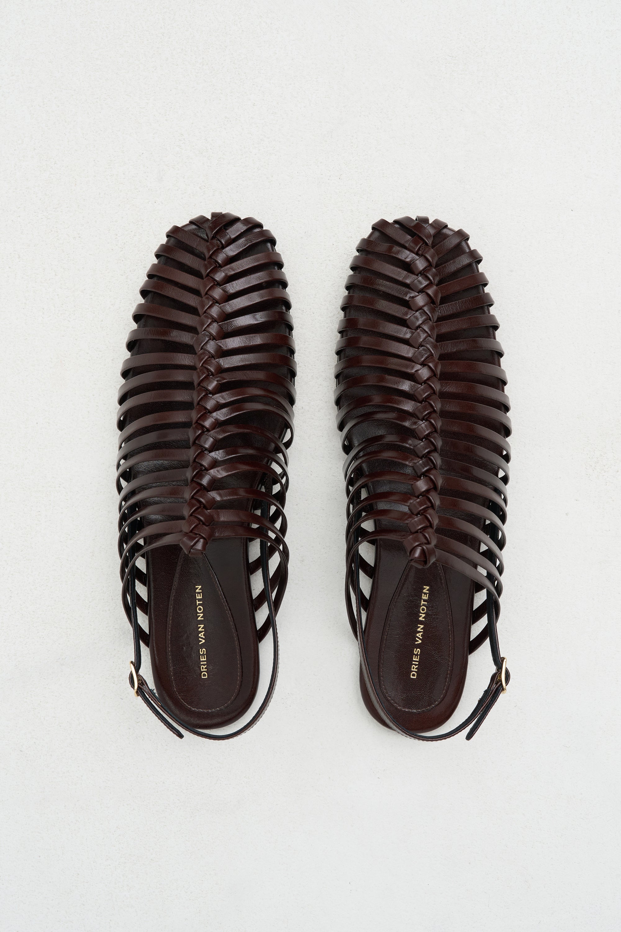 Braided Sandal, Dark Brown