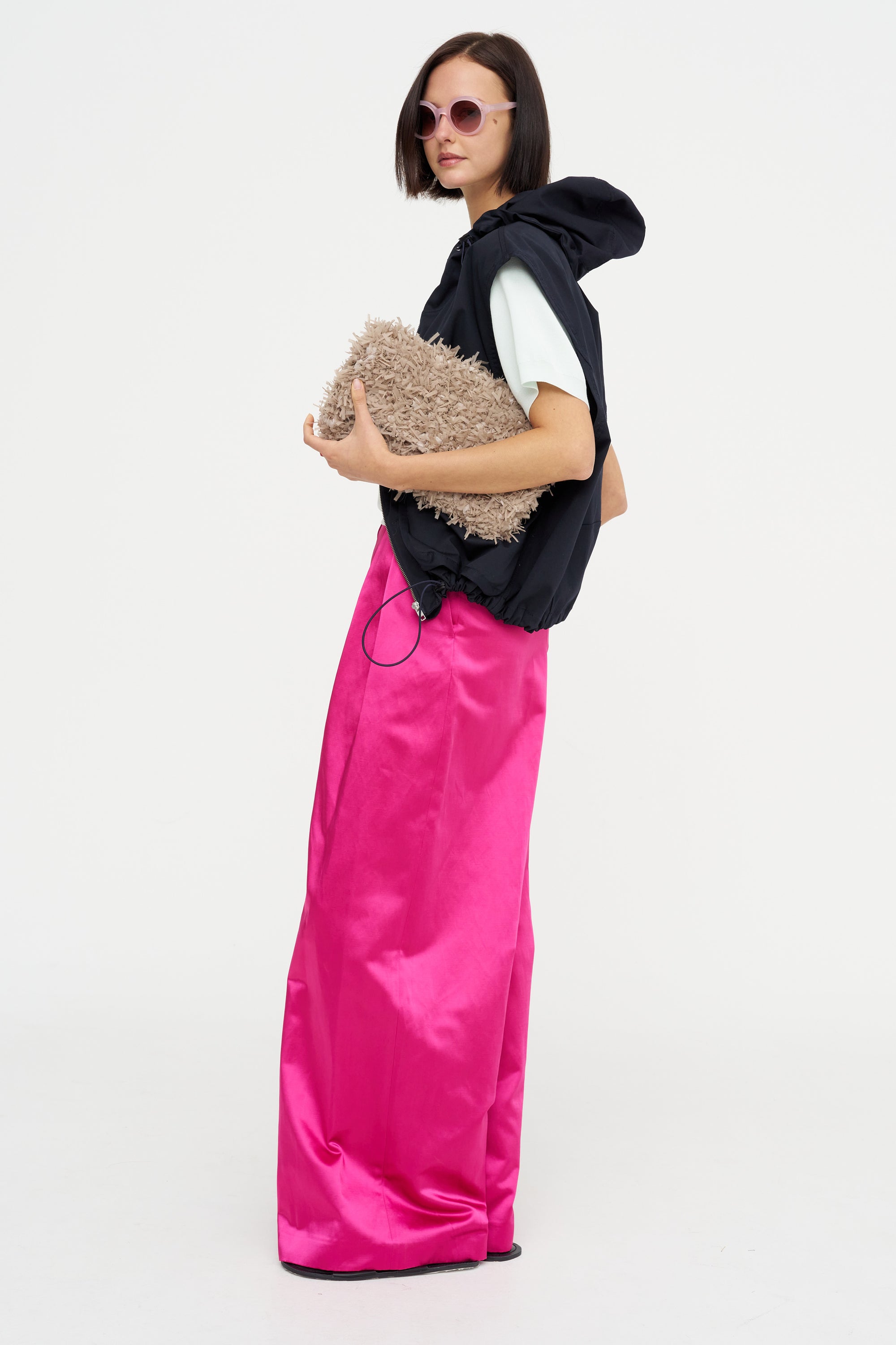 Wide Leg Pants, Fuchsia