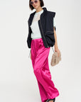 Wide Leg Pants, Fuchsia