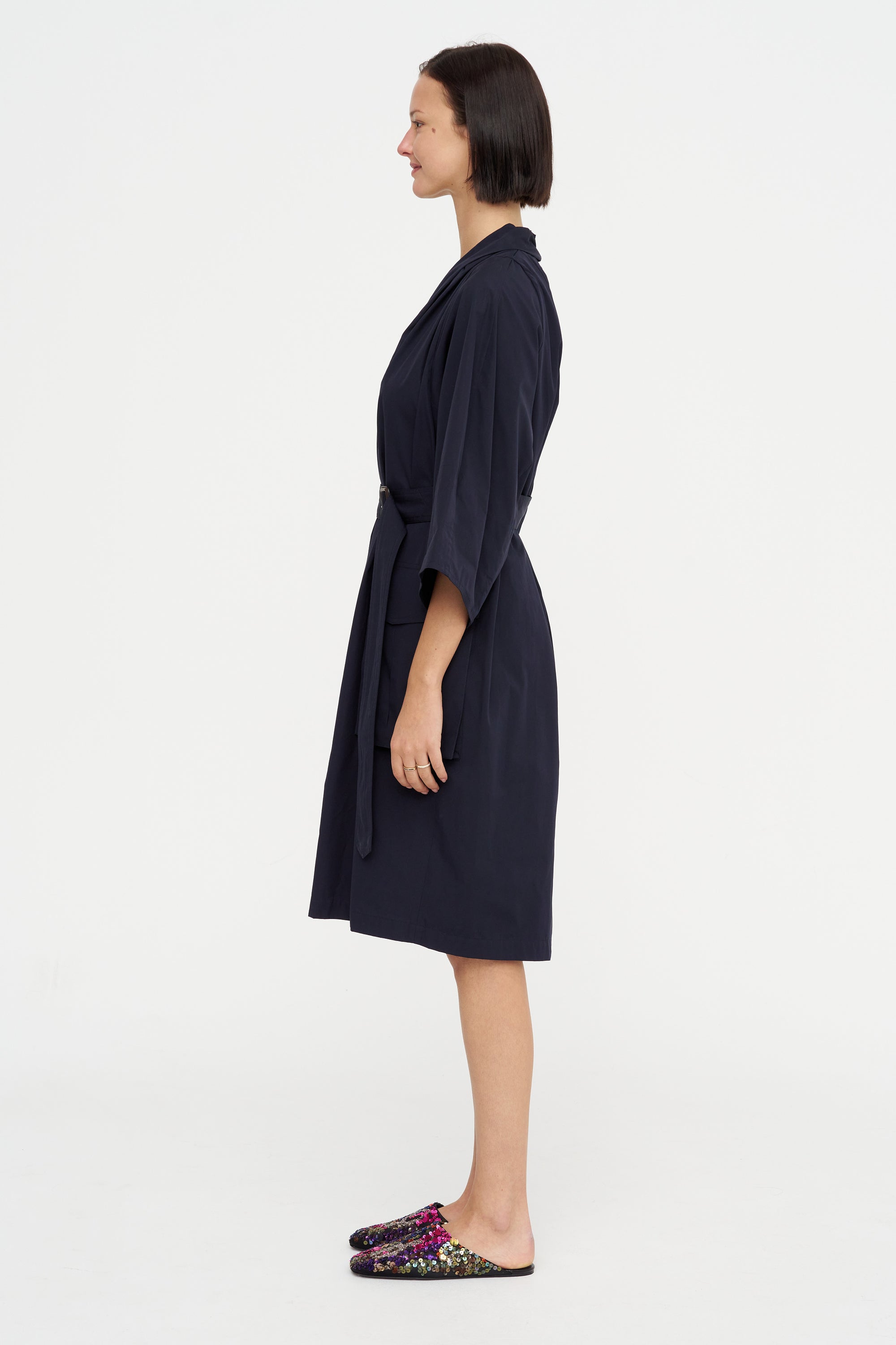 V-Neck Dress, Midnight