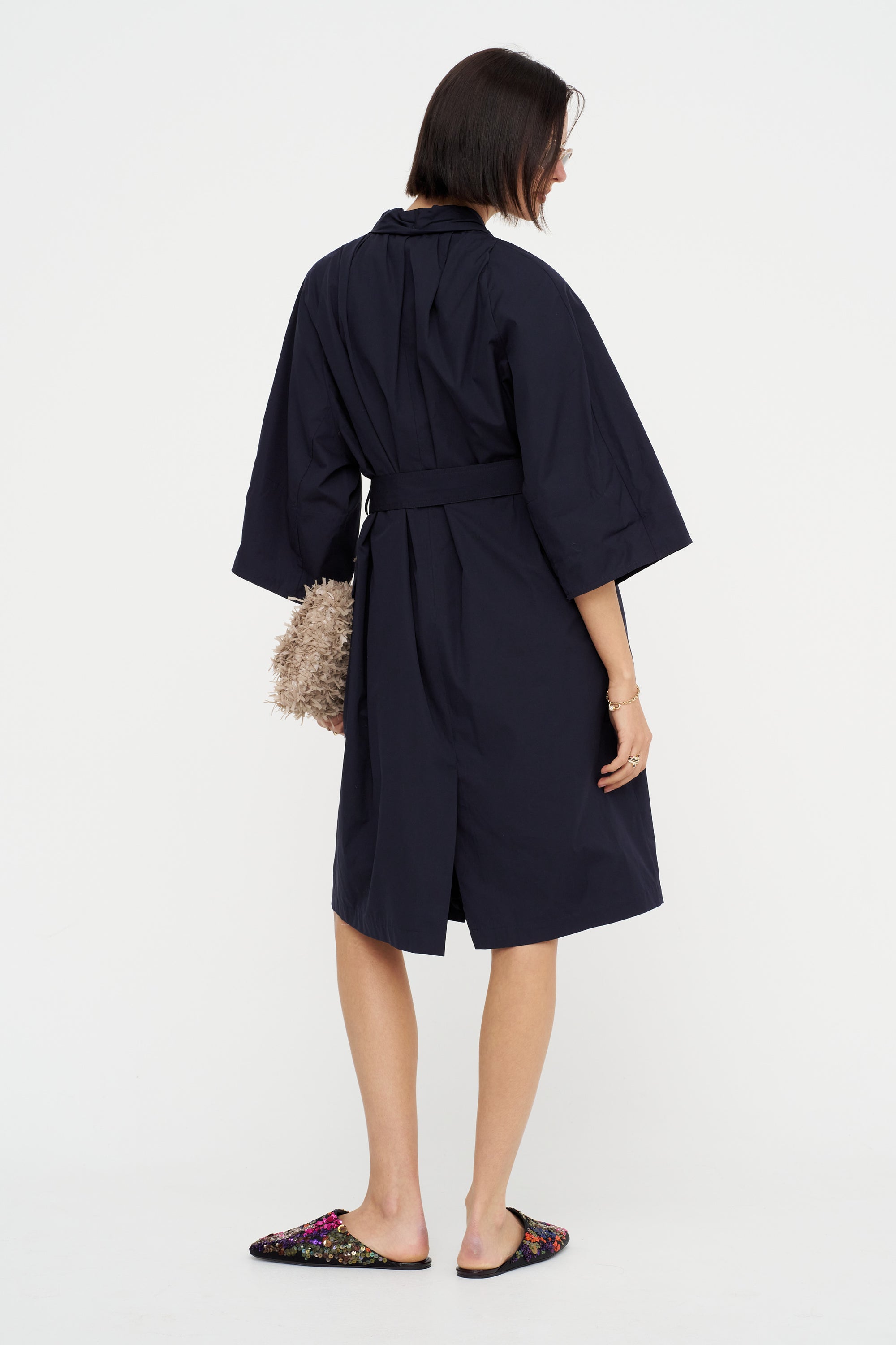V-Neck Dress, Midnight