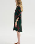 Stripe Button-Down Dress, Bottle