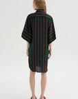 Stripe Button-Down Dress, Bottle