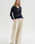V-Neckline Sweater, Navy
