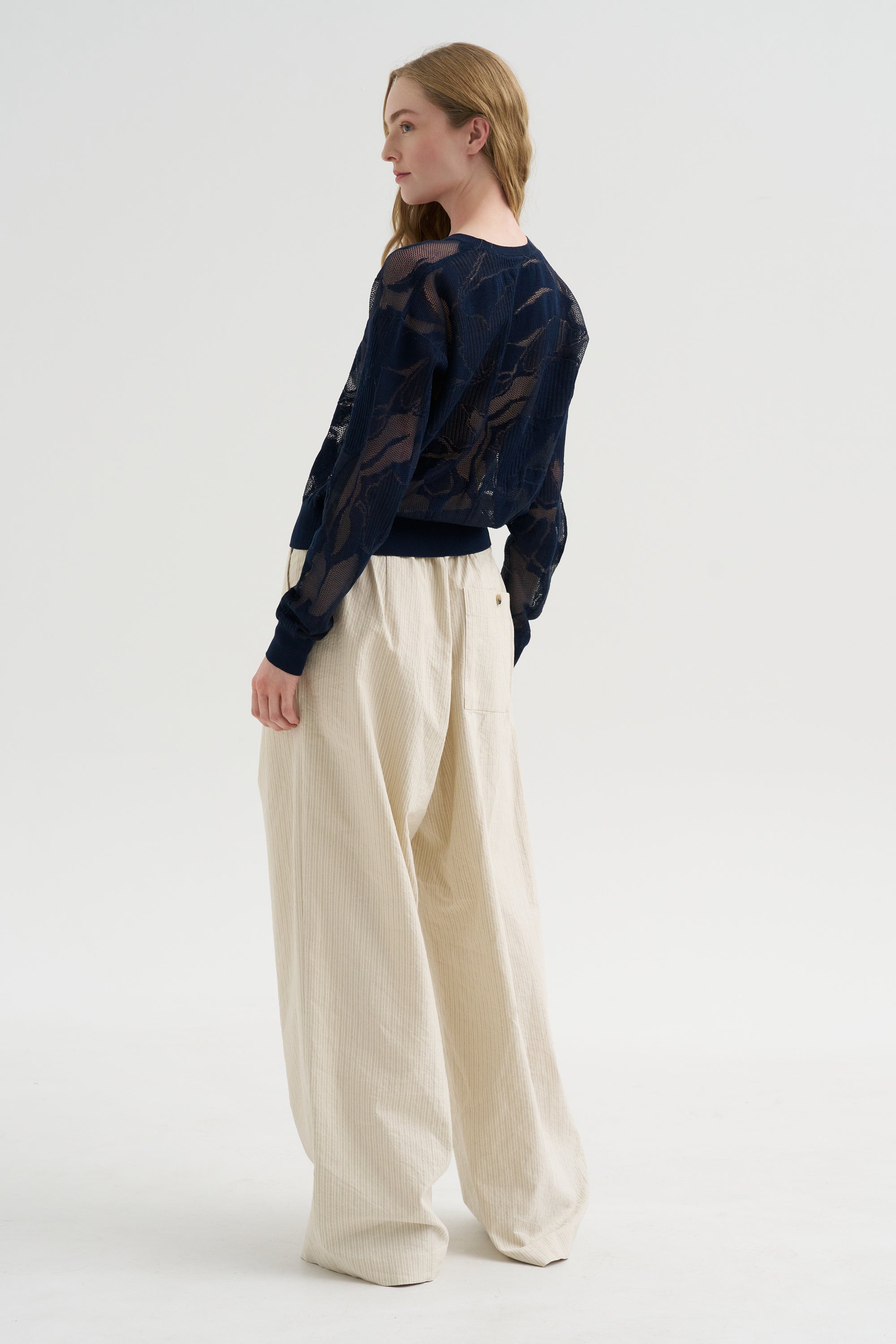 V-Neckline Sweater, Navy