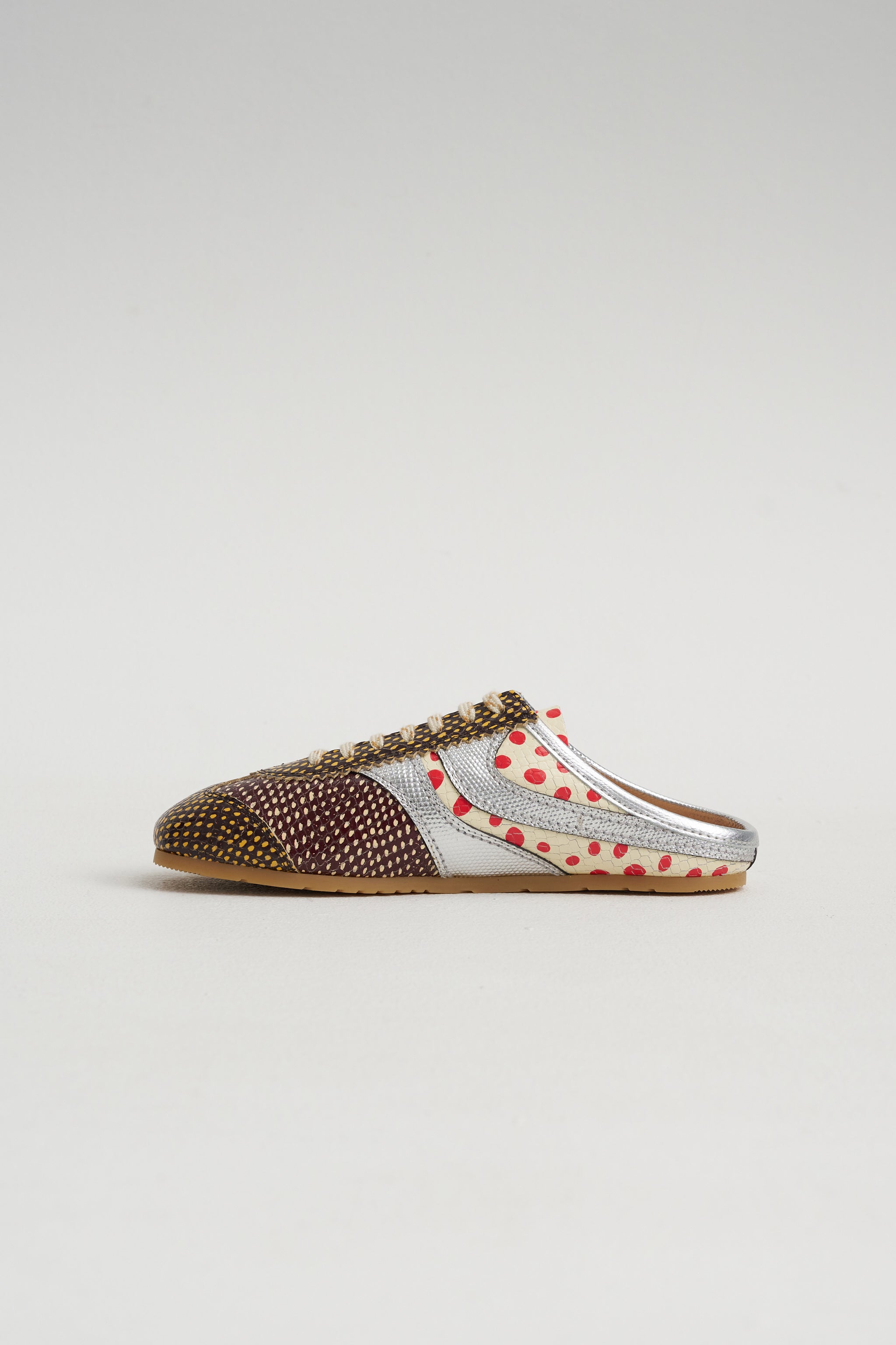 Multi-Print Mule, Natural – Kick Pleat