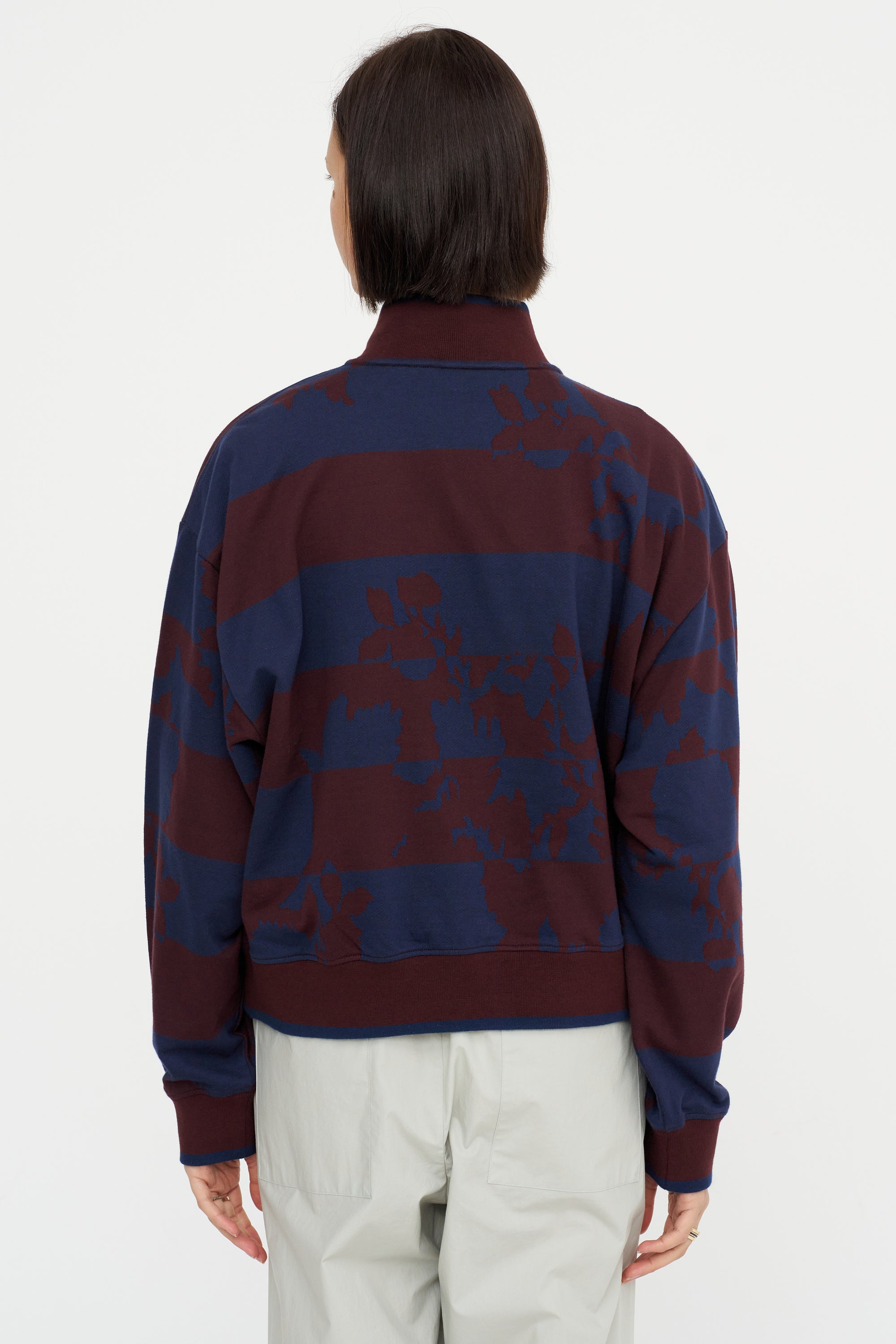 Printed Sweatshirt, Burgundy