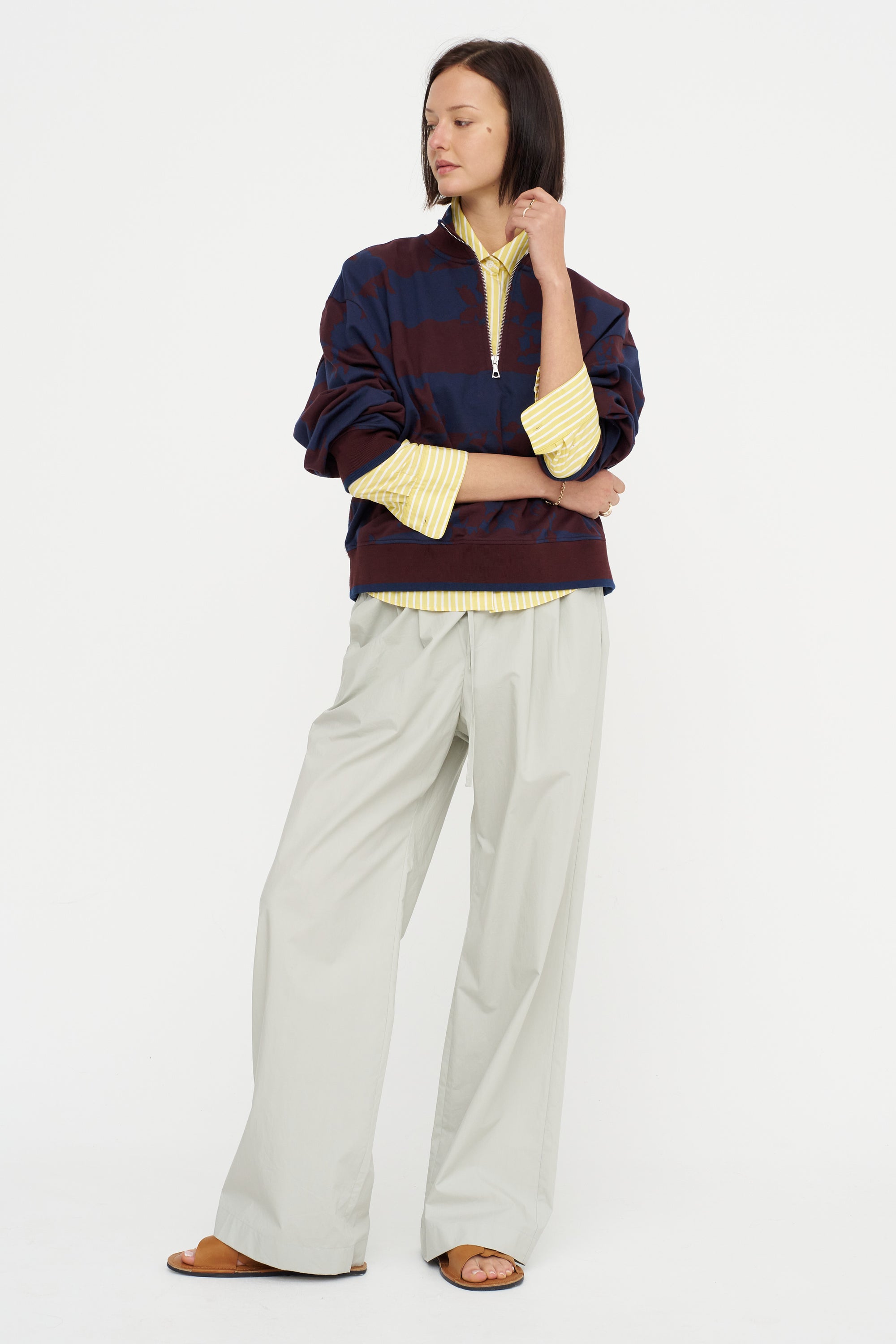 Printed Sweatshirt, Burgundy