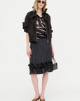 Printed Sweater Vest, Navy