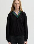 Layered V-Neck Sweatshirt