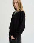 Layered V-Neck Sweatshirt
