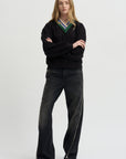Layered V-Neck Sweatshirt