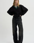 Layered V-Neck Sweatshirt