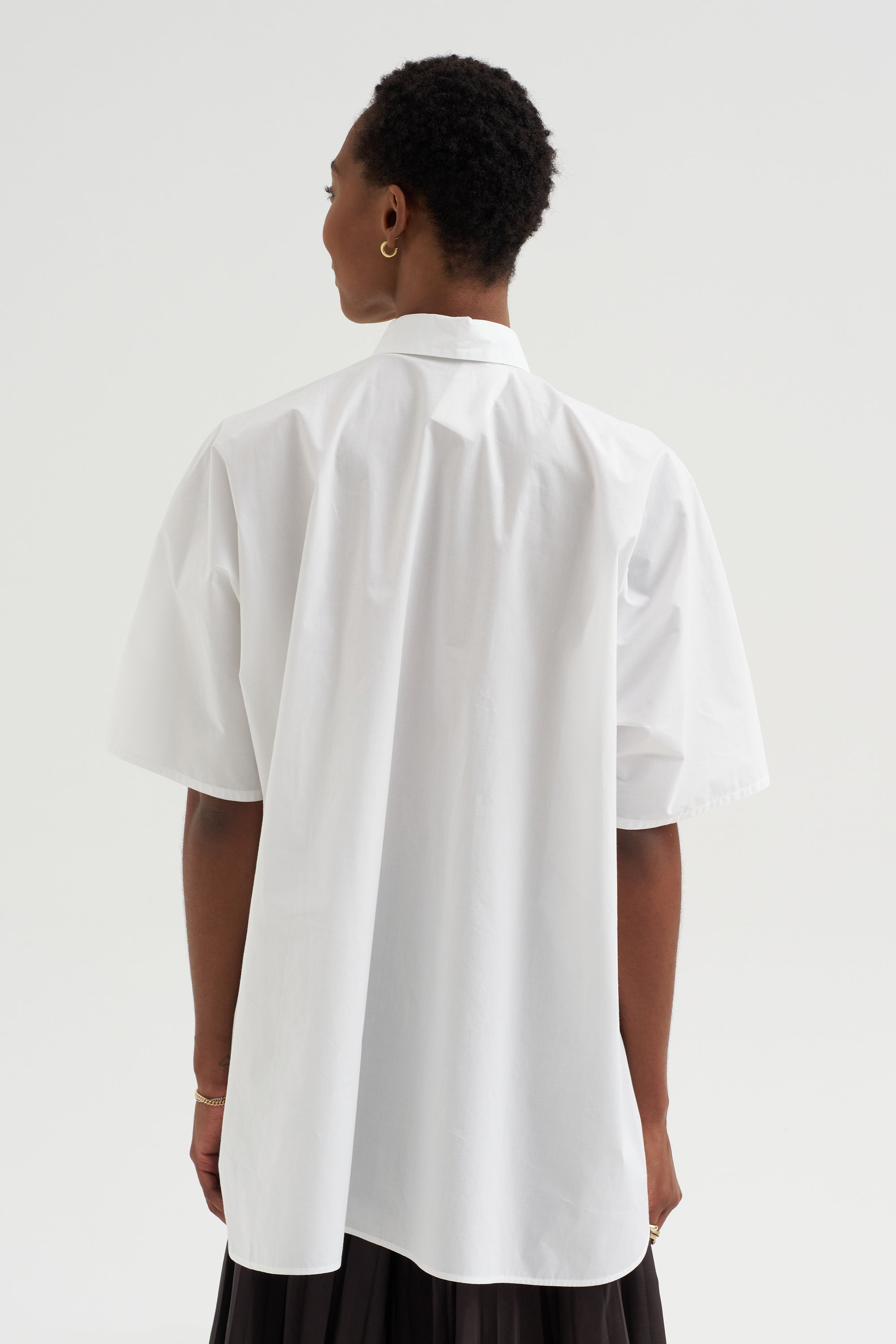 Wide Back Shirt, White