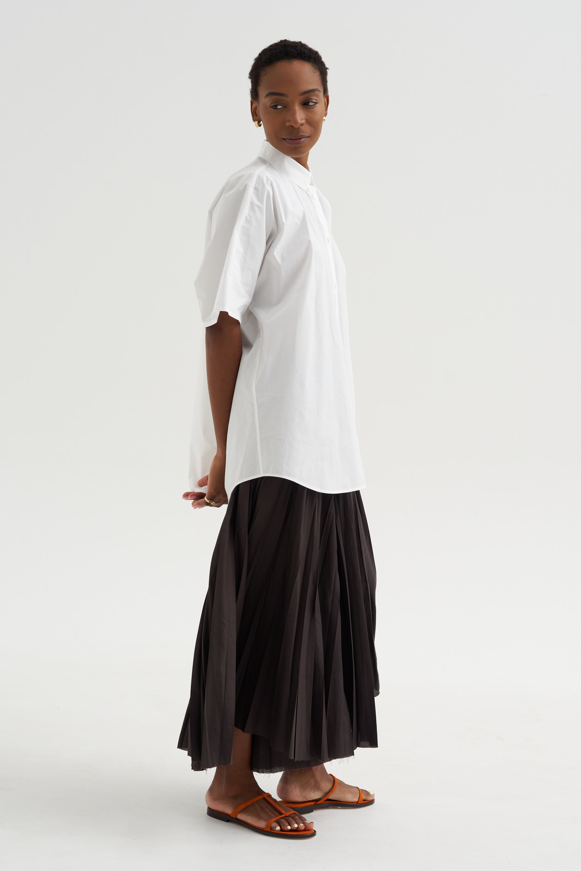 Wide Back Shirt, White