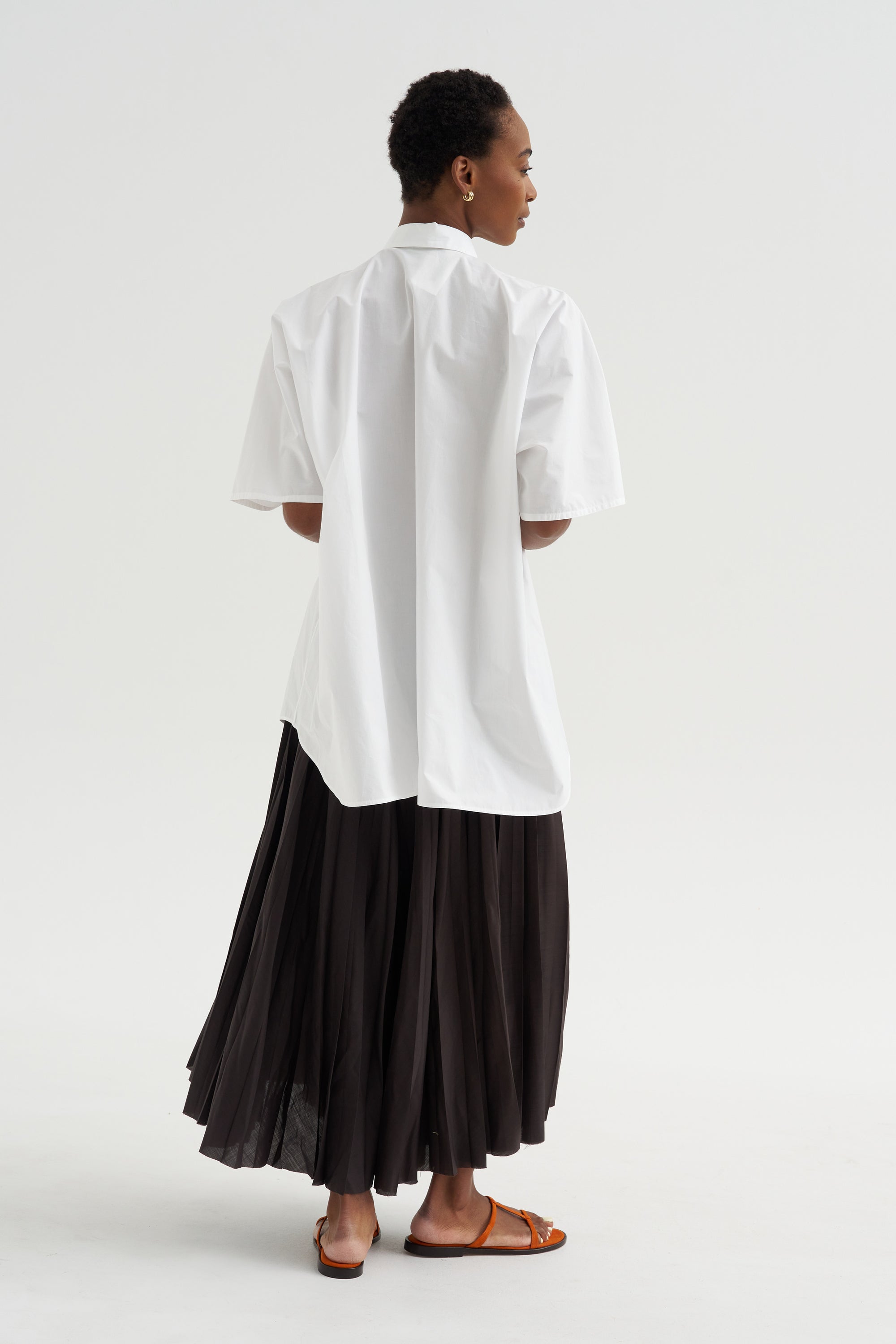 Wide Back Shirt, White
