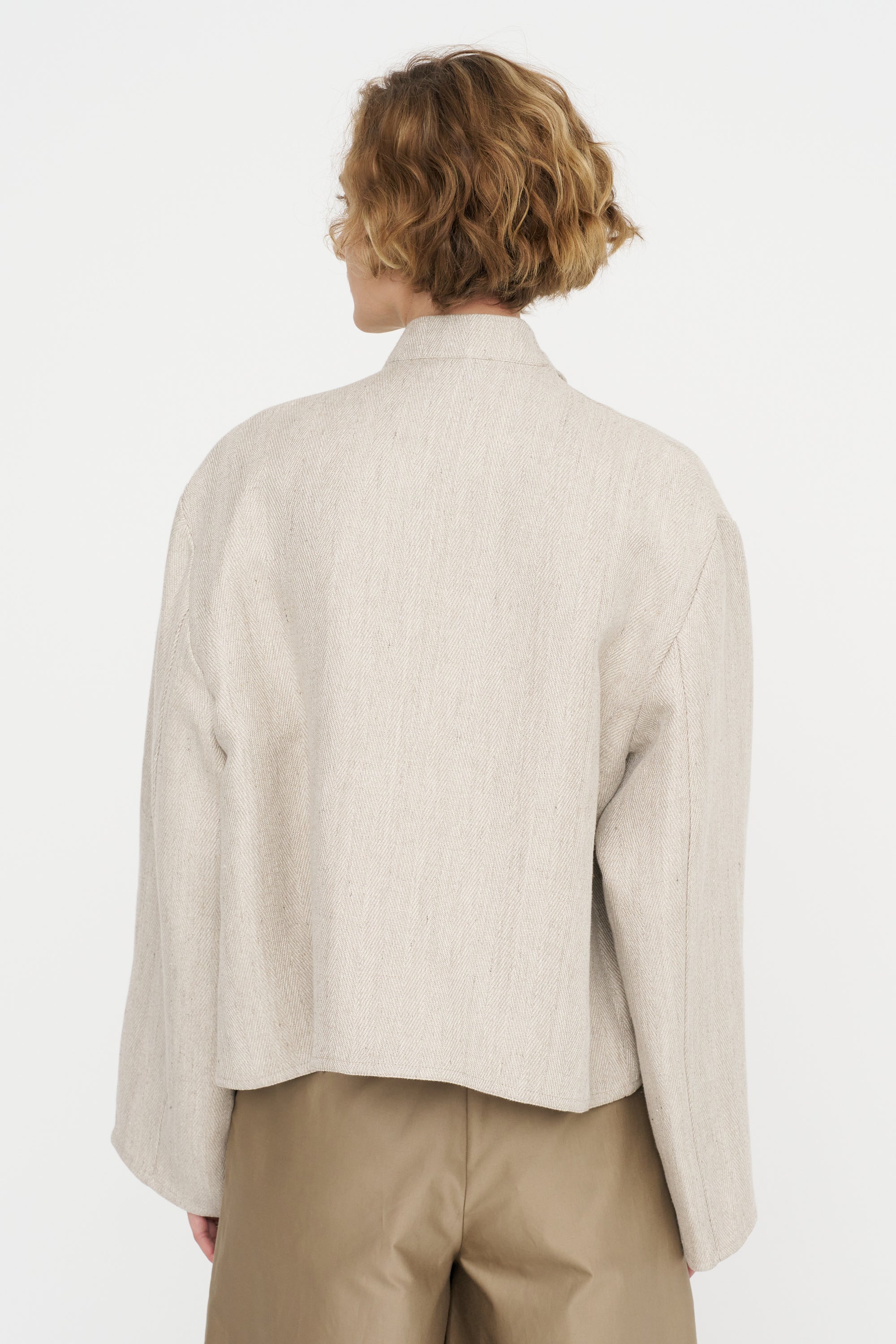 Short Jacket with Cimossa, Natural