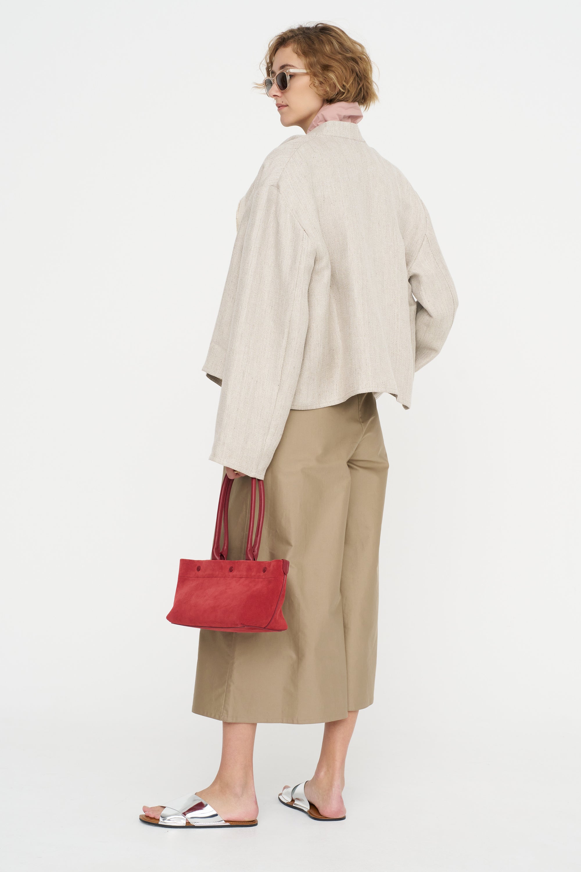 Short Jacket with Cimossa, Natural