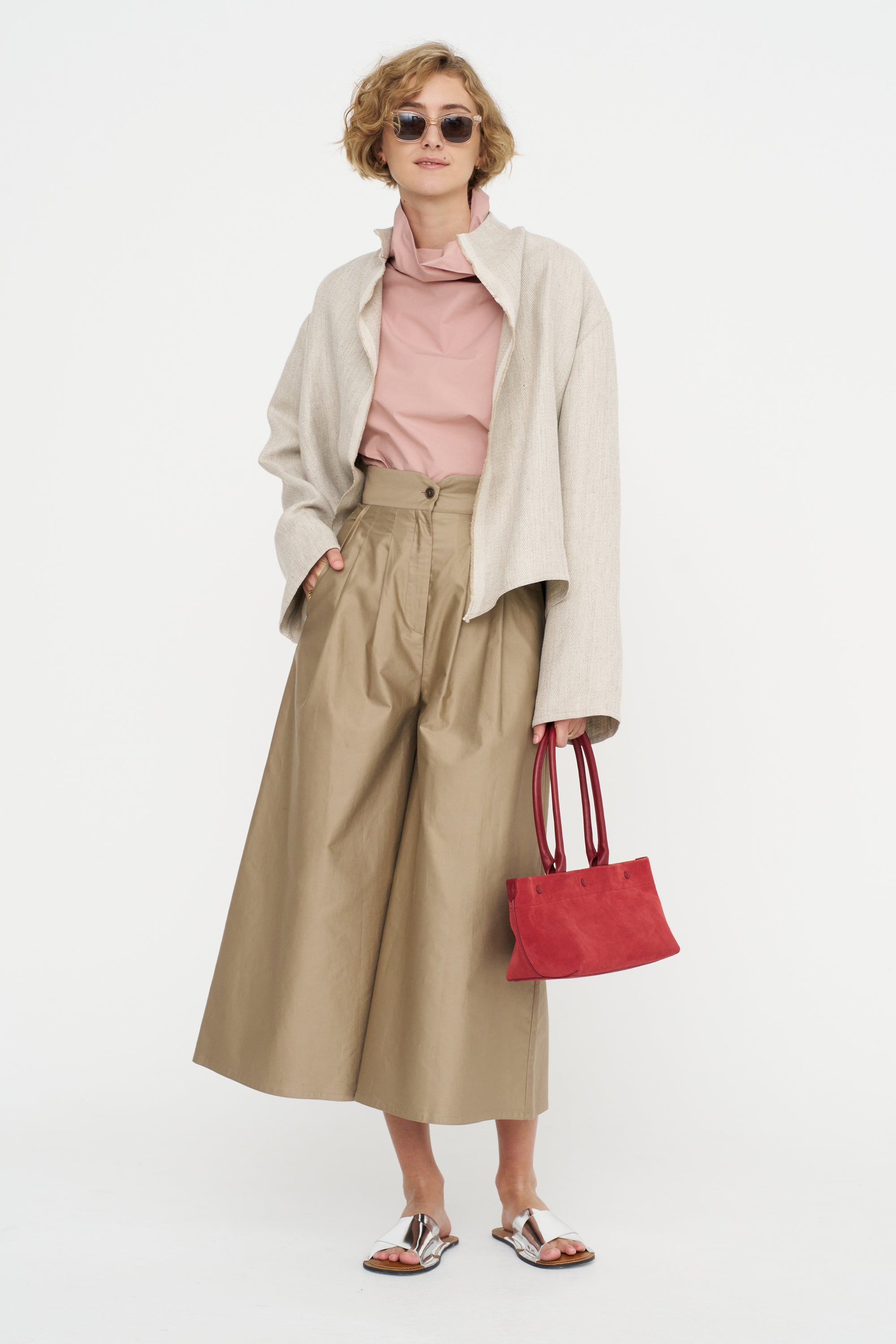 Short Jacket with Cimossa, Natural