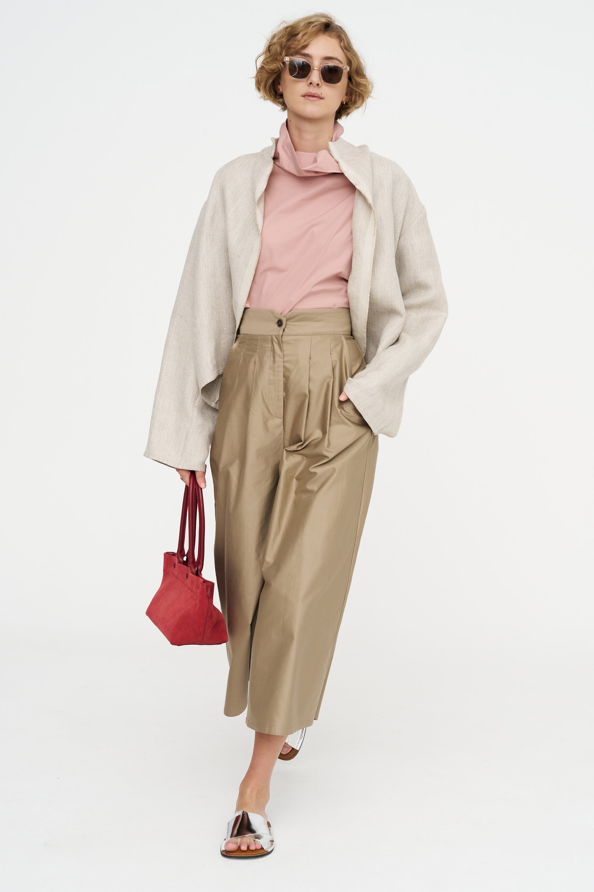 Short Jacket with Cimossa, Natural