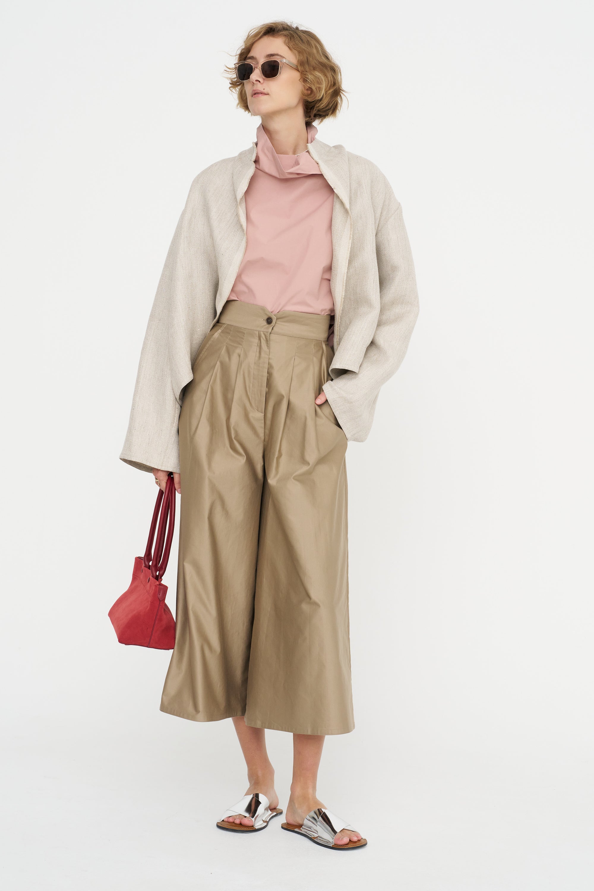 Short Jacket with Cimossa, Natural