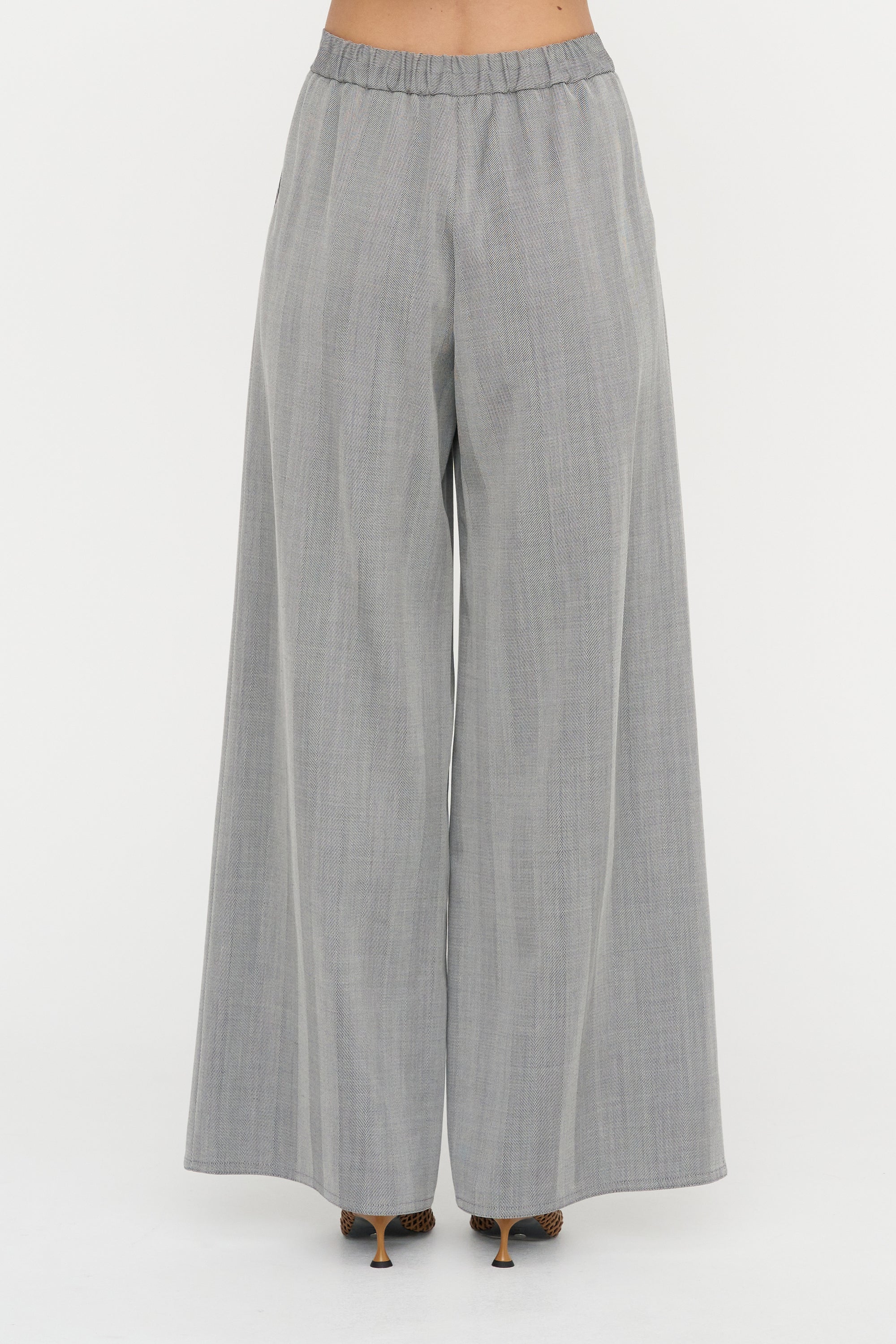 Full Pants - Fischgrat, Silver Grey
