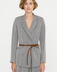 Loose Blazer - Fischgrat, Silver Grey
