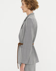 Loose Blazer - Fischgrat, Silver Grey
