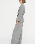 Loose Blazer - Fischgrat, Silver Grey