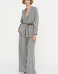 Loose Blazer - Fischgrat, Silver Grey