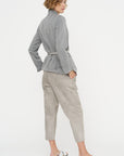 Carrot Pants - Suede, Silver Grey