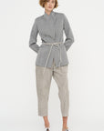 Carrot Pants - Suede, Silver Grey