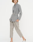 Carrot Pants - Suede, Silver Grey