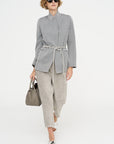 Carrot Pants - Suede, Silver Grey