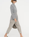 Carrot Pants - Suede, Silver Grey