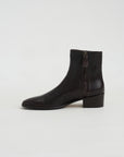 Ankle Zip Boot, Fondente