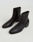Ankle Zip Boot, Fondente