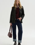 Loose Blazer Flanella, Moss