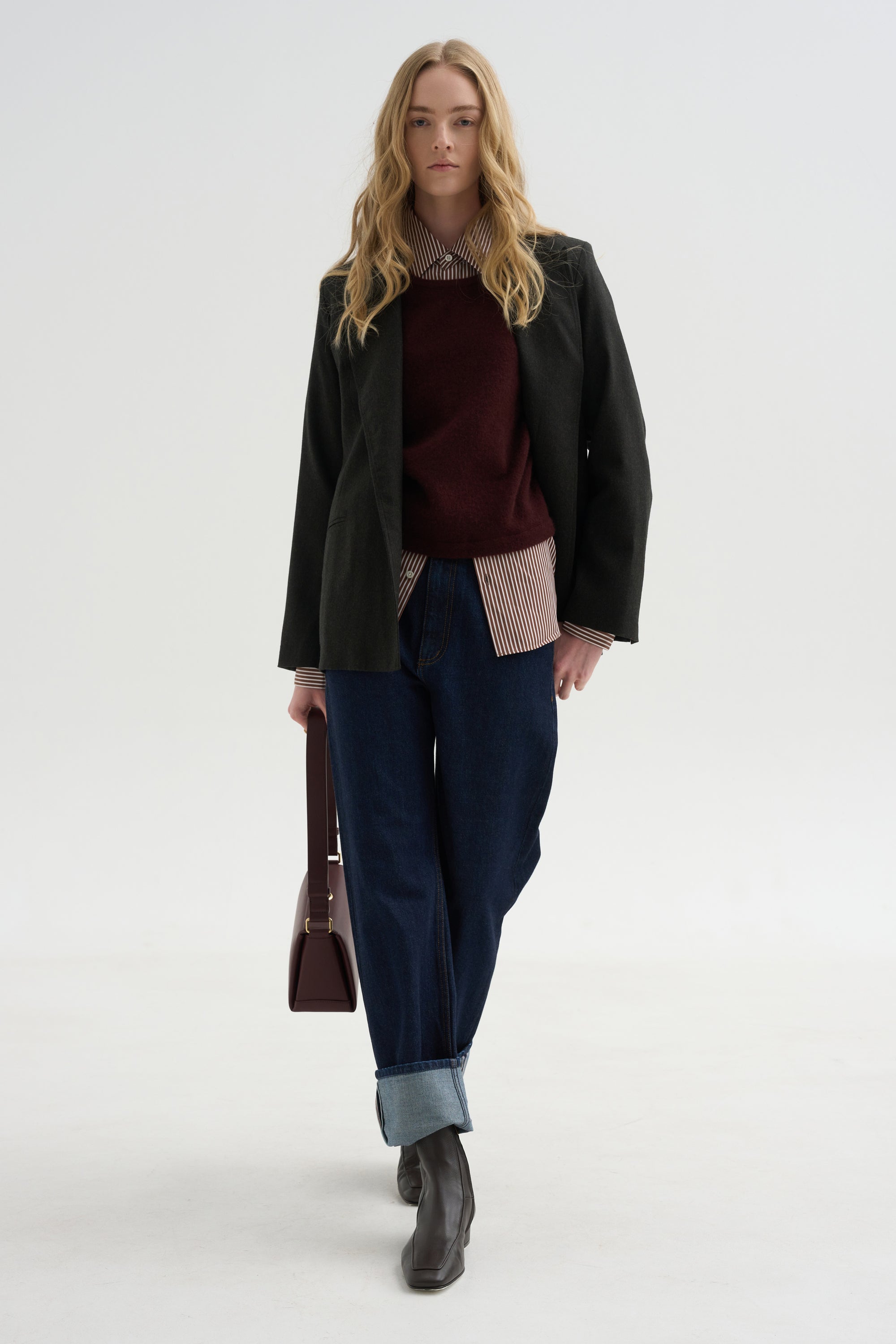 Loose Blazer Flanella, Moss