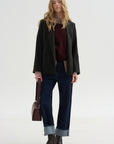 Loose Blazer Flanella, Moss