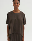 Easy T-Shirt - Spigato, Dark Taupe