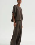 Easy T-Shirt - Spigato, Dark Taupe